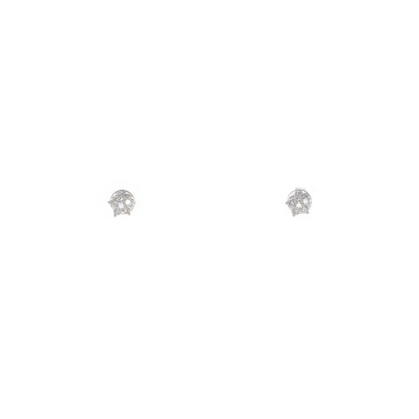 Aros Oro Blanco y Brillantes AR11215 - Joyería Rometsch