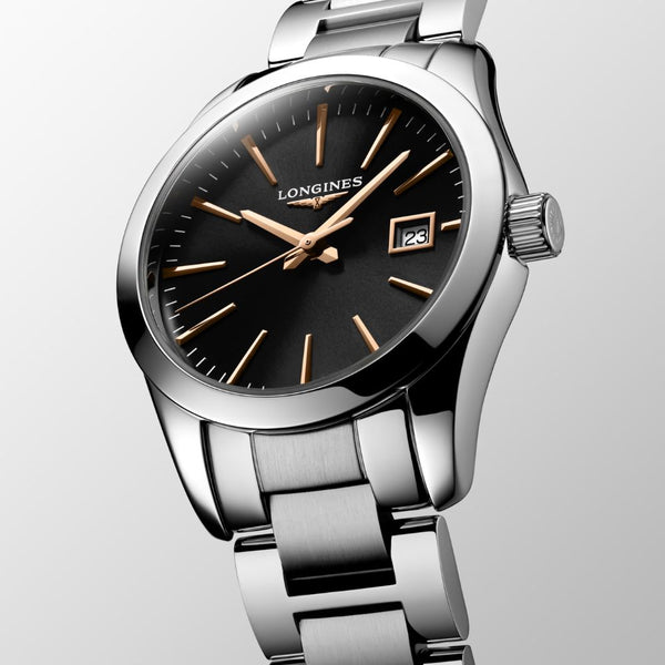 Reloj Longines Conquest Classic 29,5 mm | Esfera Negra y Acero Inoxidable L2.286.4.52.6