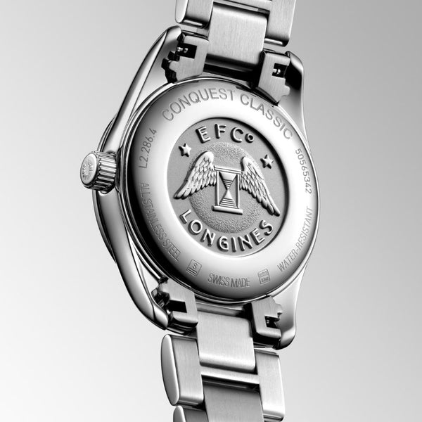 Reloj Longines Conquest Classic 29,5 mm | Esfera Negra y Acero Inoxidable L2.286.4.52.6