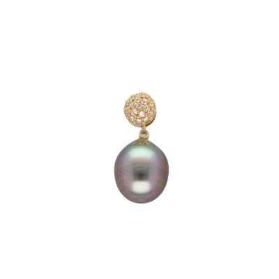 Colgante Oro Amarillo Perla Cultivada Gris, CL0912025 - Joyería Rometsch