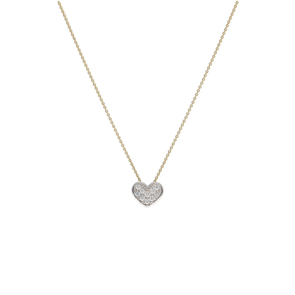 Collar Oro Amarillo, Blanco y Brillantes CO12977 - Joyería Rometsch