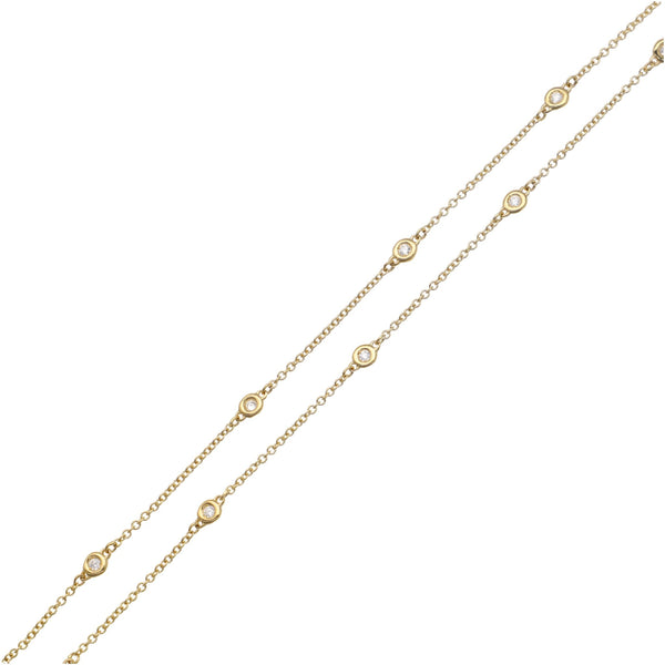 Collar Oro Amarillo Brillantes Dos Vueltas CO12743 - Joyería Rometsch