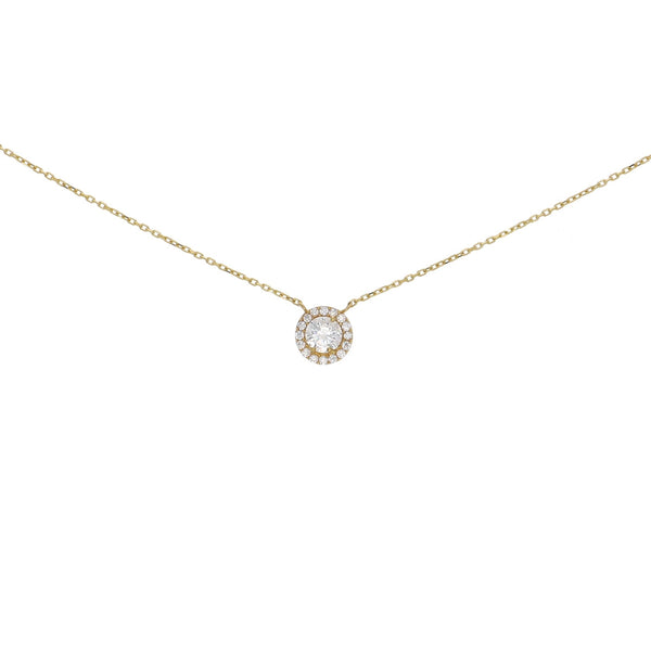 Collar Oro Amarillo Circones Halo CO - 13104 - Joyería Rometsch