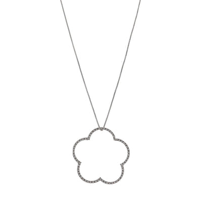 Collar Oro Blanco con Circones, CO0205040 - Joyería Rometsch