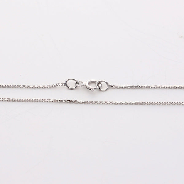 Collar Oro Blanco Esmeralda y Brillantes CO11926 - Joyería Rometsch