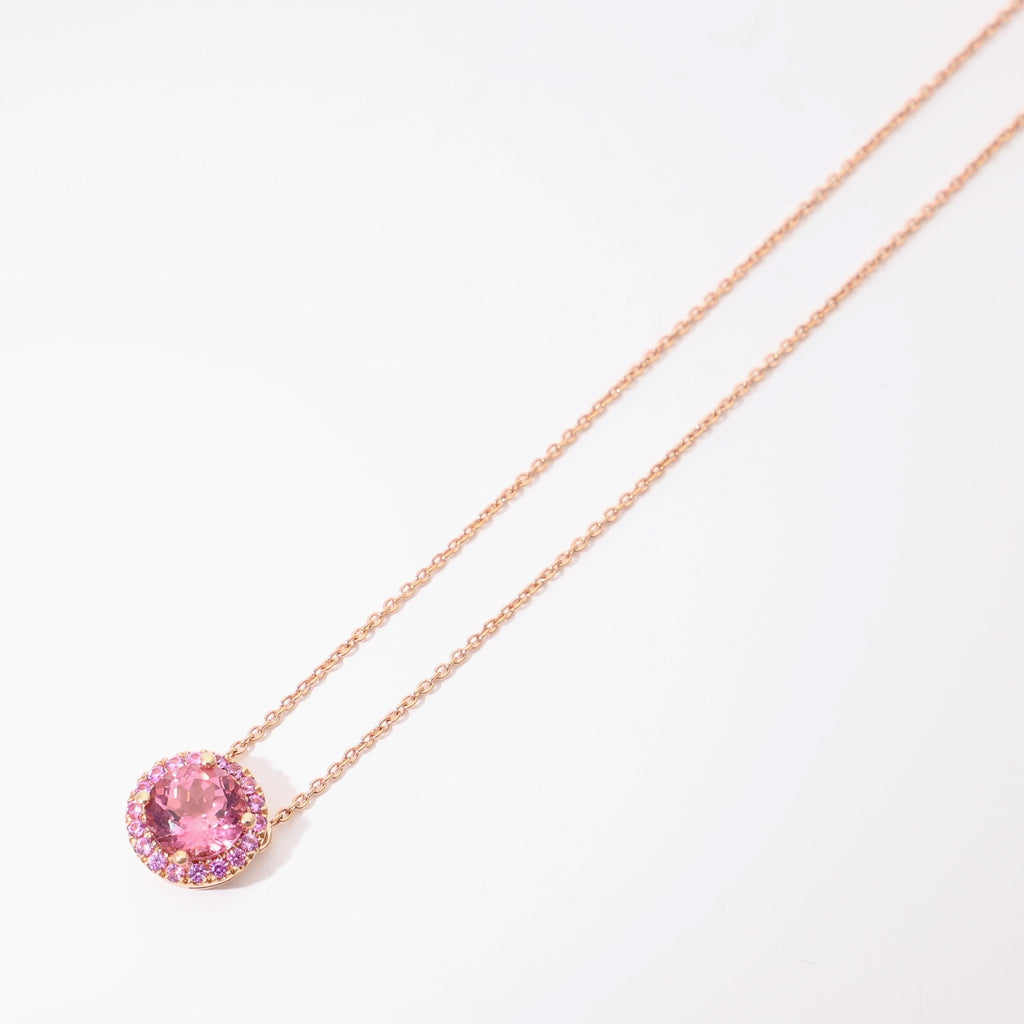 Collar Oro Rosa Turmalina y Zafiro Rosa CO11959 - Joyería Rometsch