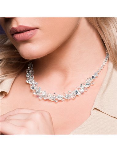 Collar Spark Bicone Aurora Crystal - Joyería Rometsch