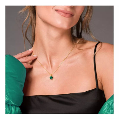 Collar Spark Ronda Verde Esmeralda NPG1088SS39EM - Joyería Rometsch