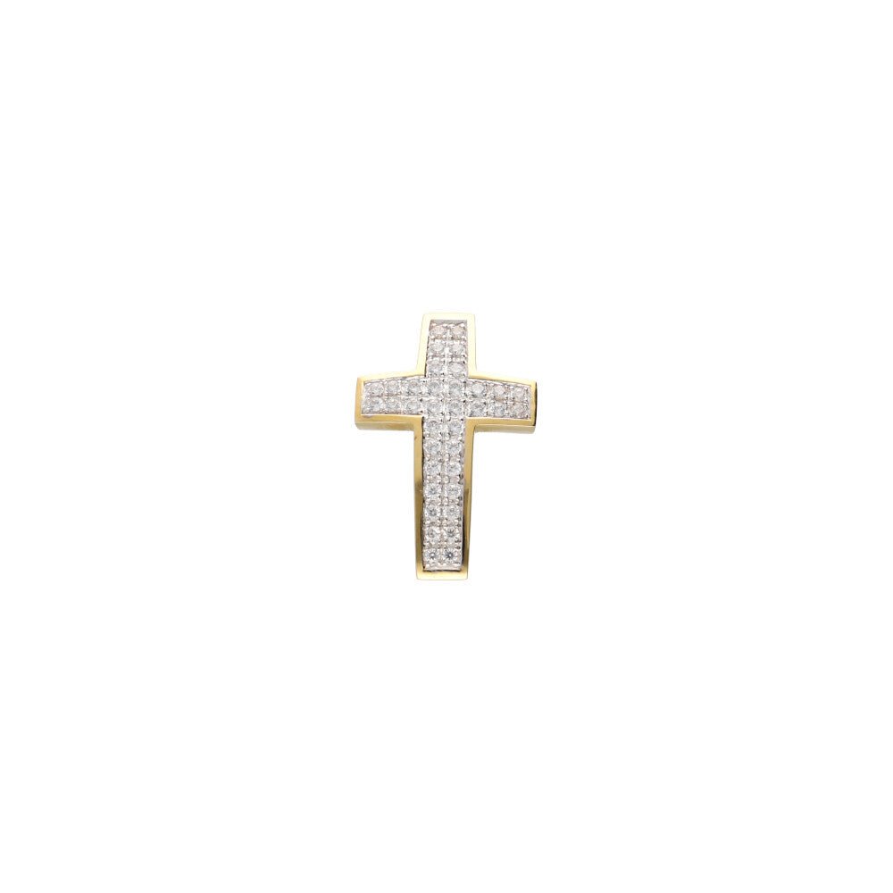 Cruz Oro Amarillo Circón CR0412374 - Joyería Rometsch