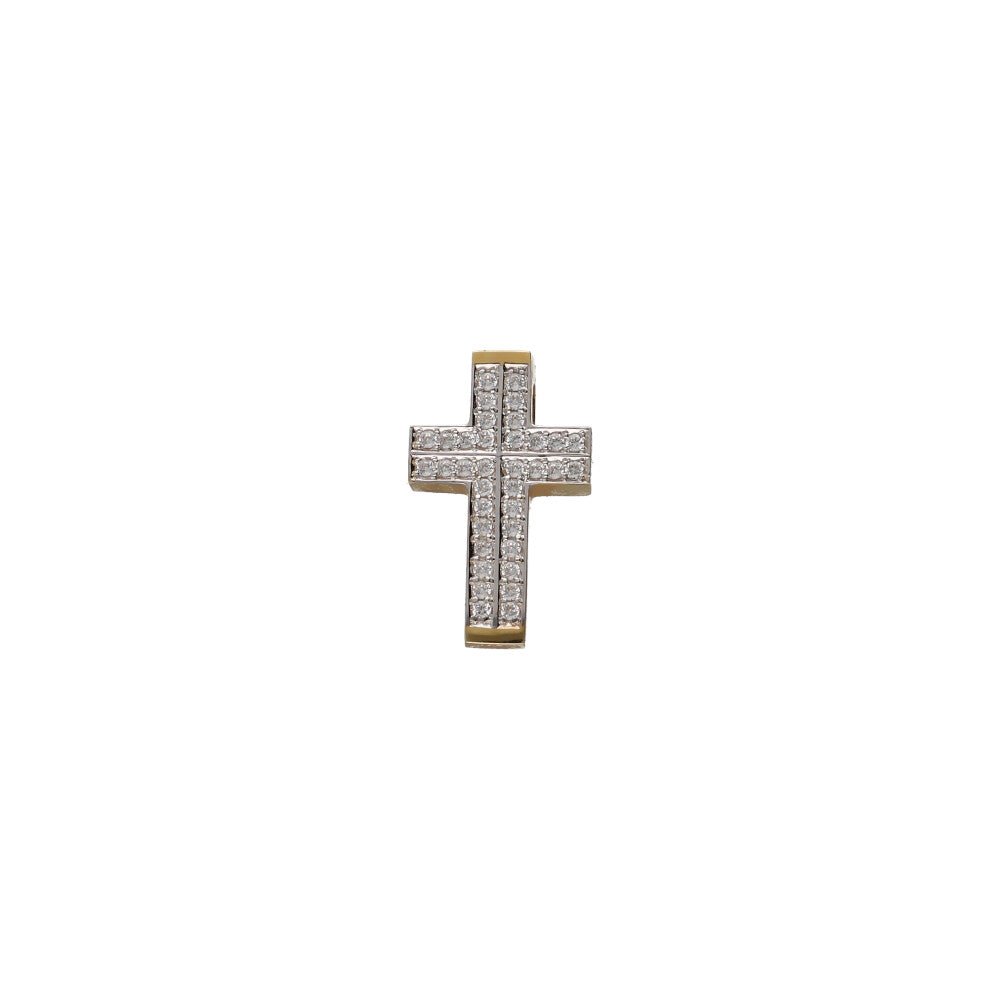 Cruz Oro Amarillo Circón CR0412375 - Joyería Rometsch