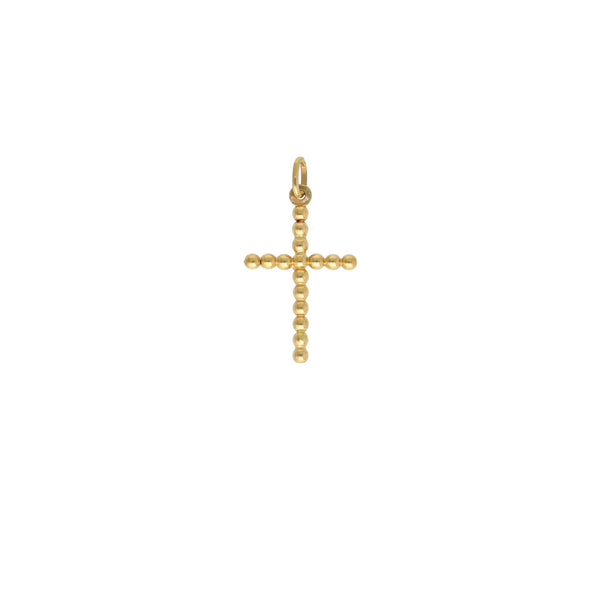Cruz Oro Amarillo Redondeada CR - 13074 - Joyería Rometsch
