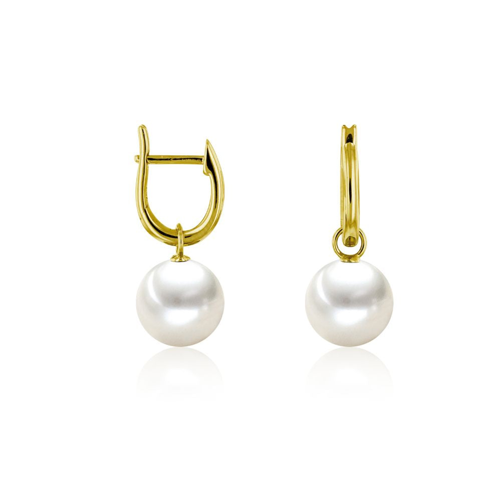 Aros Oro Amarillo  Perla Cultivada Ming AR-14487