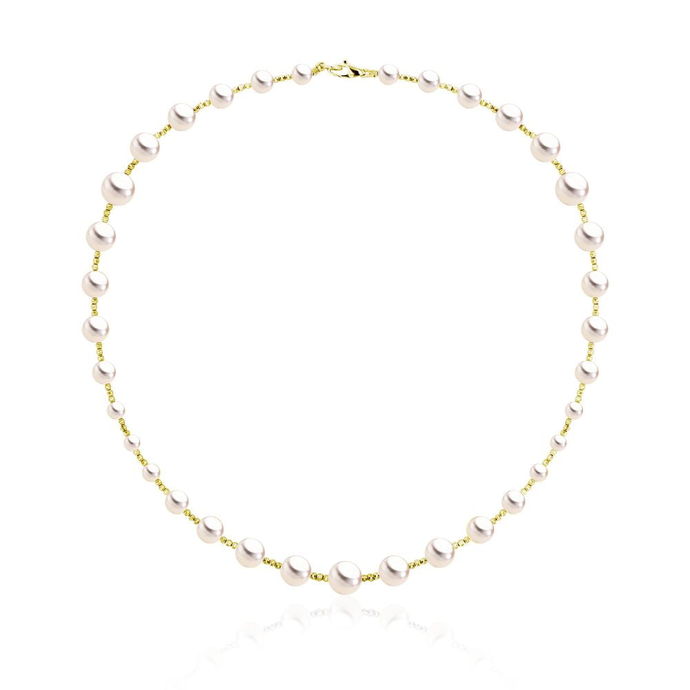 Collar Oro Amarillo y Perla Cultivada Akoya Degradé CO-14483