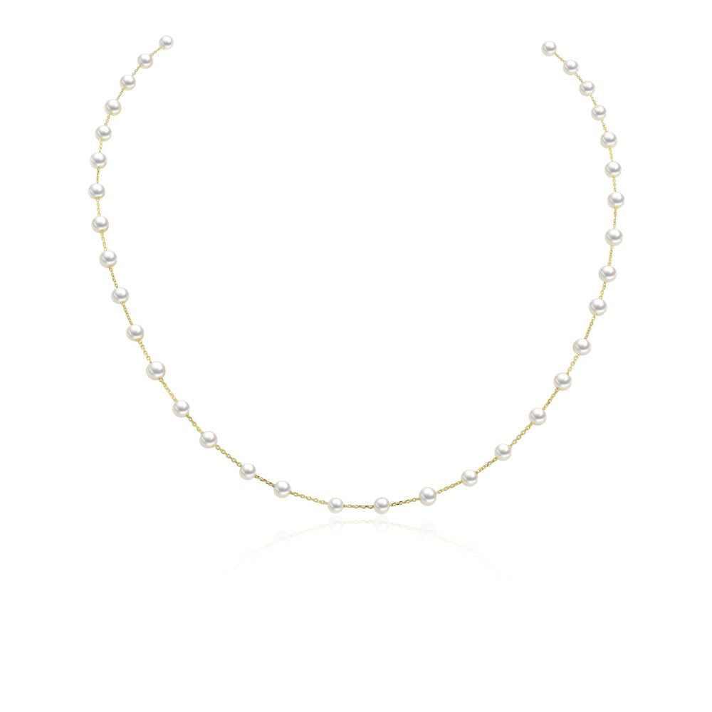 Collar Oro Amarillo 14kt y Perla Cultivada CO-14482