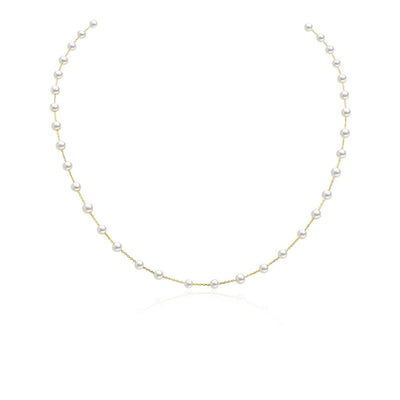 Collar Oro Amarillo 14kt y Perla Cultivada CO-14482