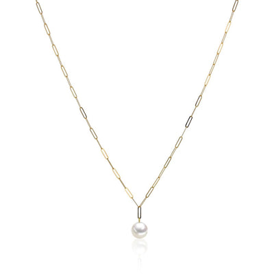 Collar Oro Amarillo y Perla Cultivada CO-14481