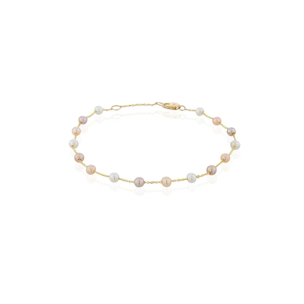 Pulsera Oro Amarillo y Perlas Cultivadas PU-14455