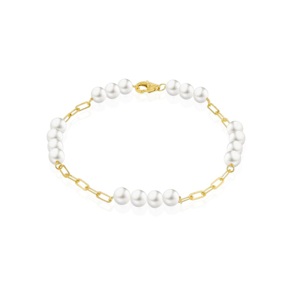 Pulsera Oro Amarillo y Perlas Cultivadas PU-14457