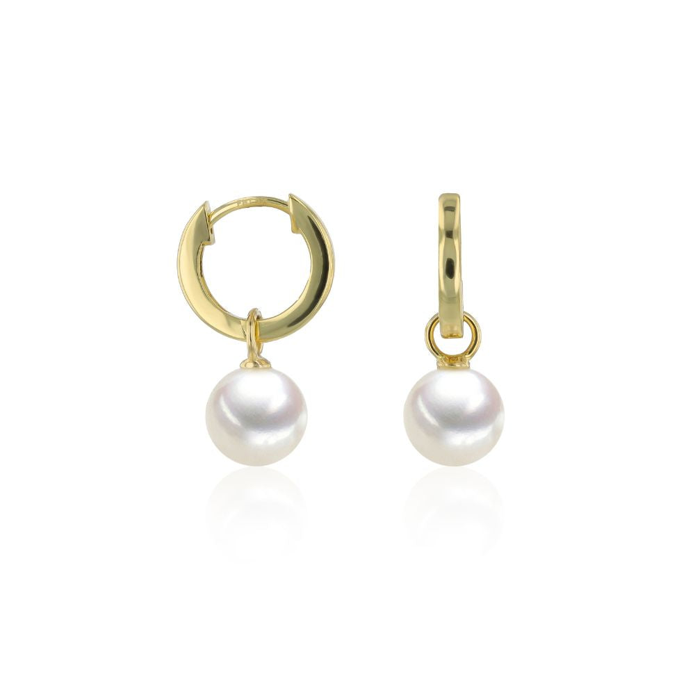 Aros Oro Amarillo 14kt Perla Cultivada  AR-14492