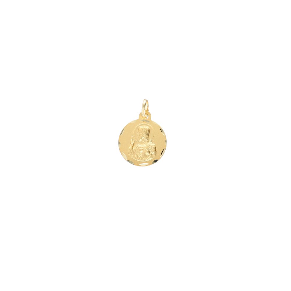 Medalla Oro Amarillo Corazón de Jesús ME9418 - Joyería Rometsch