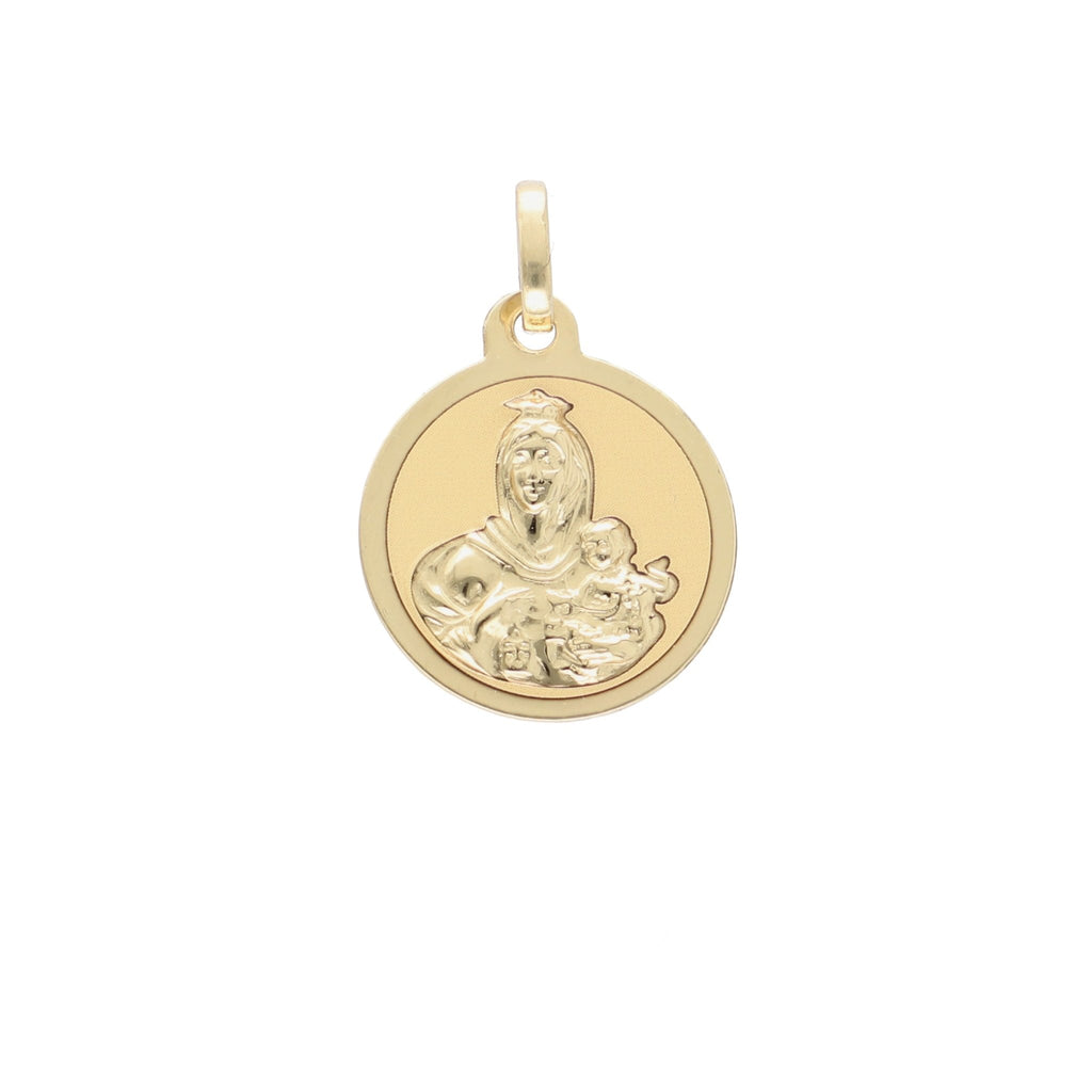 Medalla Oro Amarillo Escapulario ME12729 - Joyería Rometsch