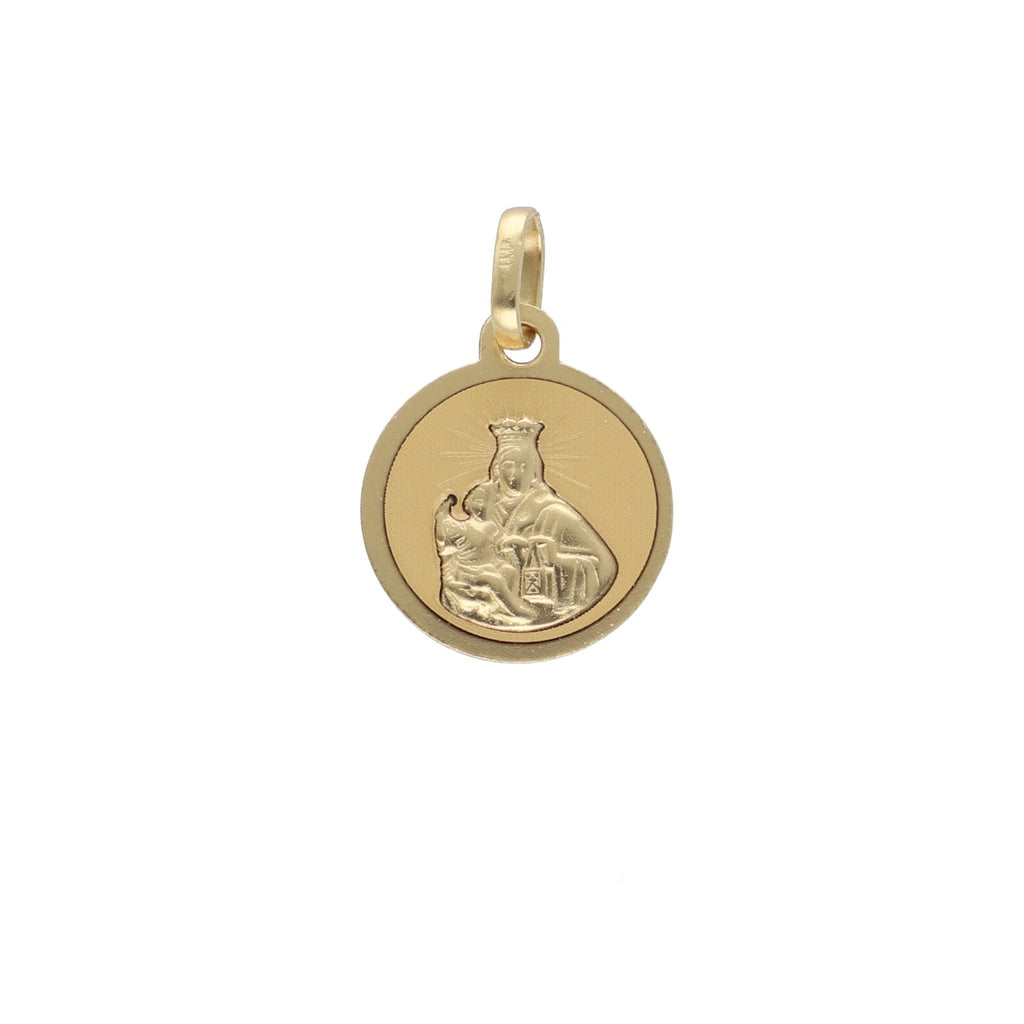 Medalla Oro Amarillo Escapulario ME12740 - Joyería Rometsch
