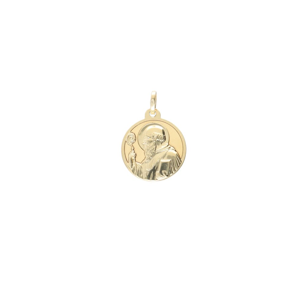 Medalla Oro Amarillo San Benito ME9417 - Joyería Rometsch