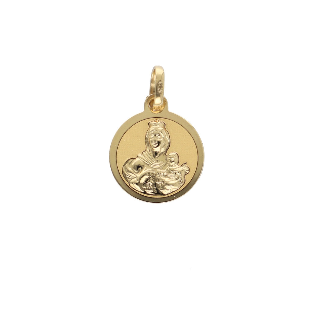 Medalla Oro Amarillo Virgen del Carmen ME12730 - Joyería Rometsch