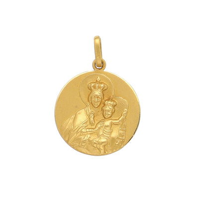 Medalla Oro Amarillo Virgen y Pequeño Cristo, ME0512164 - Joyería Rometsch