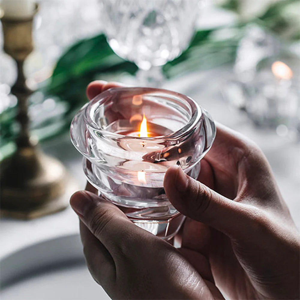 Set 2 Portavelas NACHTAMANN Cristal Slice