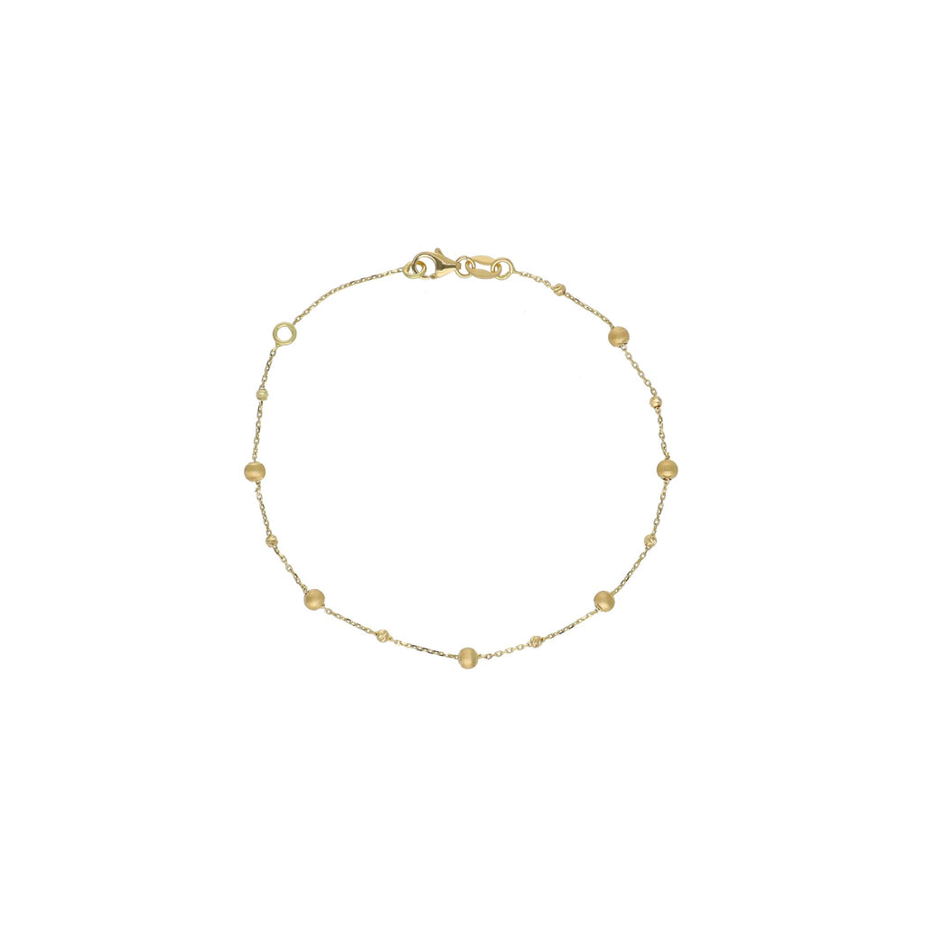 Pulsera Oro Amarillo Bolitas PU12911 - Joyería Rometsch