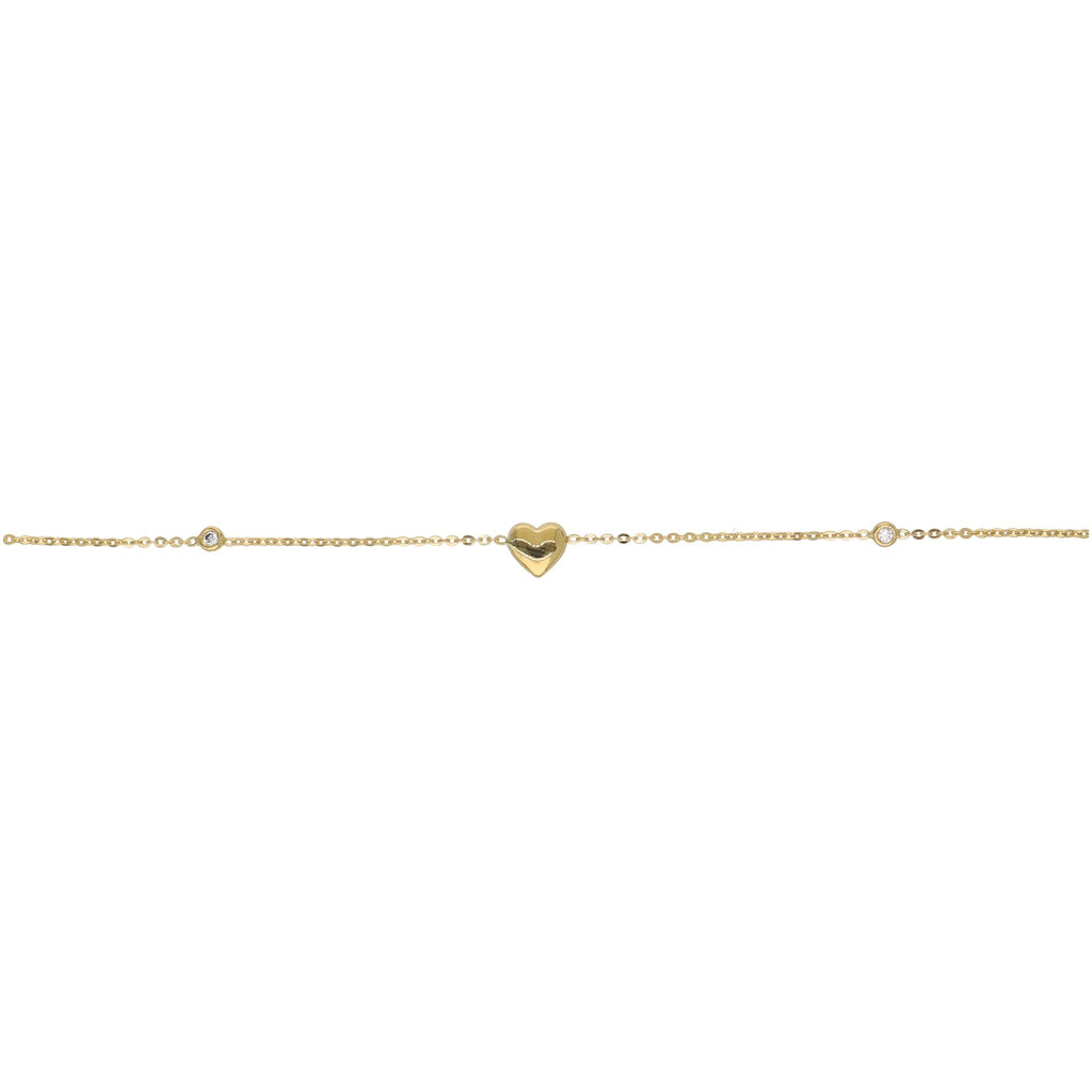 Pulsera Oro Amarillo Corazón PU12904 - Joyería Rometsch