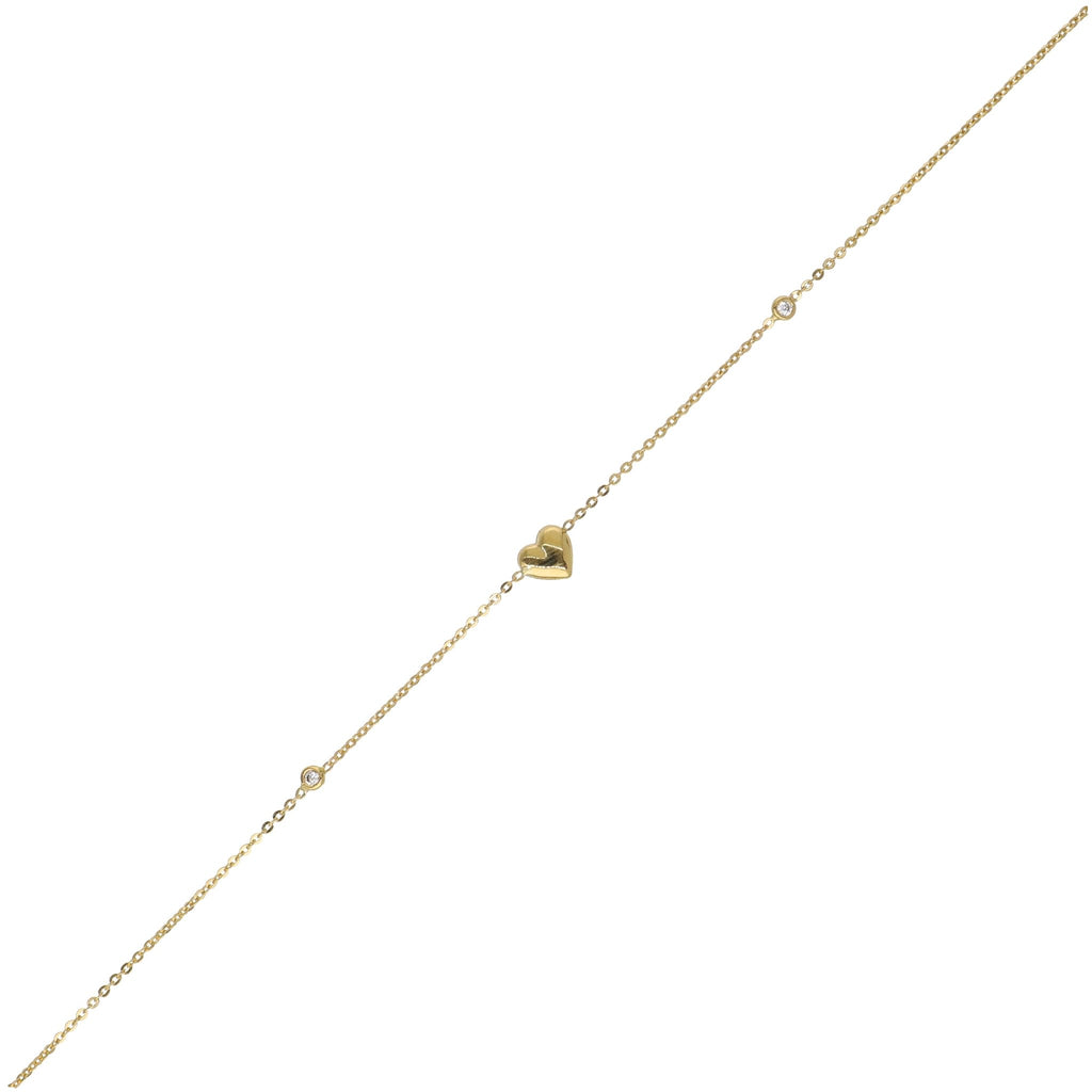 Pulsera Oro Amarillo Corazón PU12904 - Joyería Rometsch