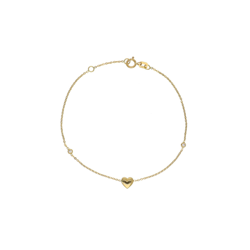 Pulsera Oro Amarillo Corazón PU12904 - Joyería Rometsch