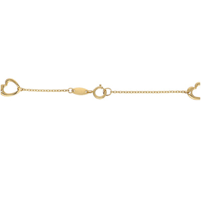 Pulsera Oro Amarillo Corazones PU12908 - Joyería Rometsch