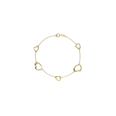 Pulsera Oro Amarillo Corazones PU12908 - Joyería Rometsch