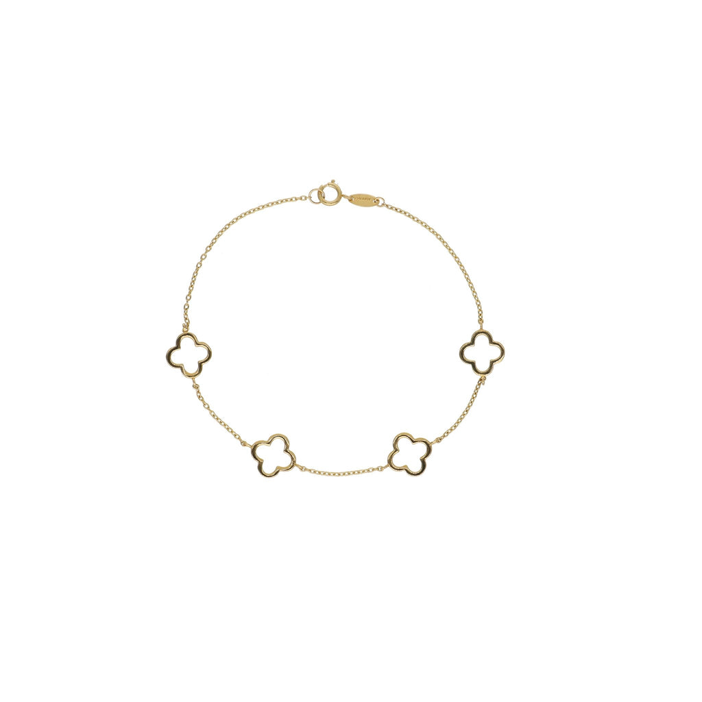 Pulsera Oro Amarillo Trébol PU12913 - Joyería Rometsch