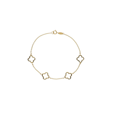 Pulsera Oro Amarillo Trébol PU12913 - Joyería Rometsch