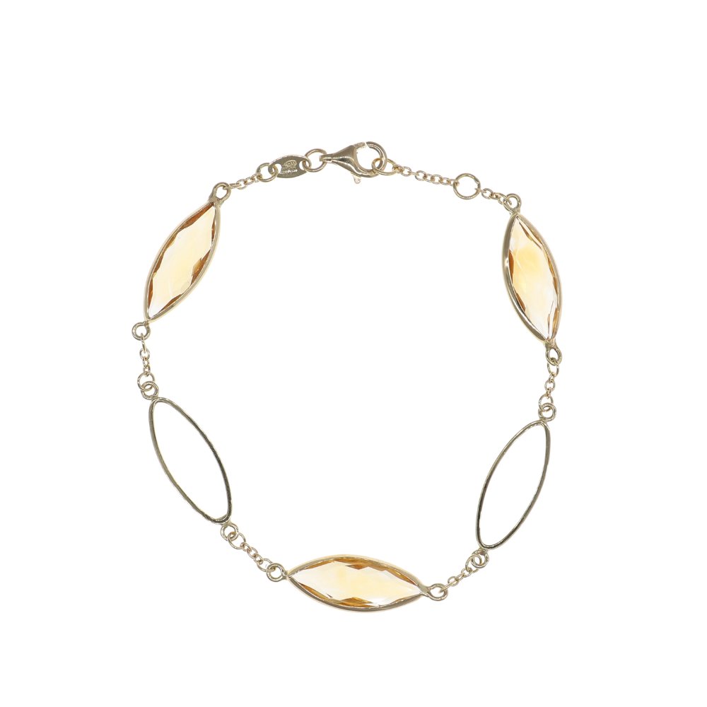 Pulsera Oro Amarillo y Citrino PU12475 - Joyería Rometsch