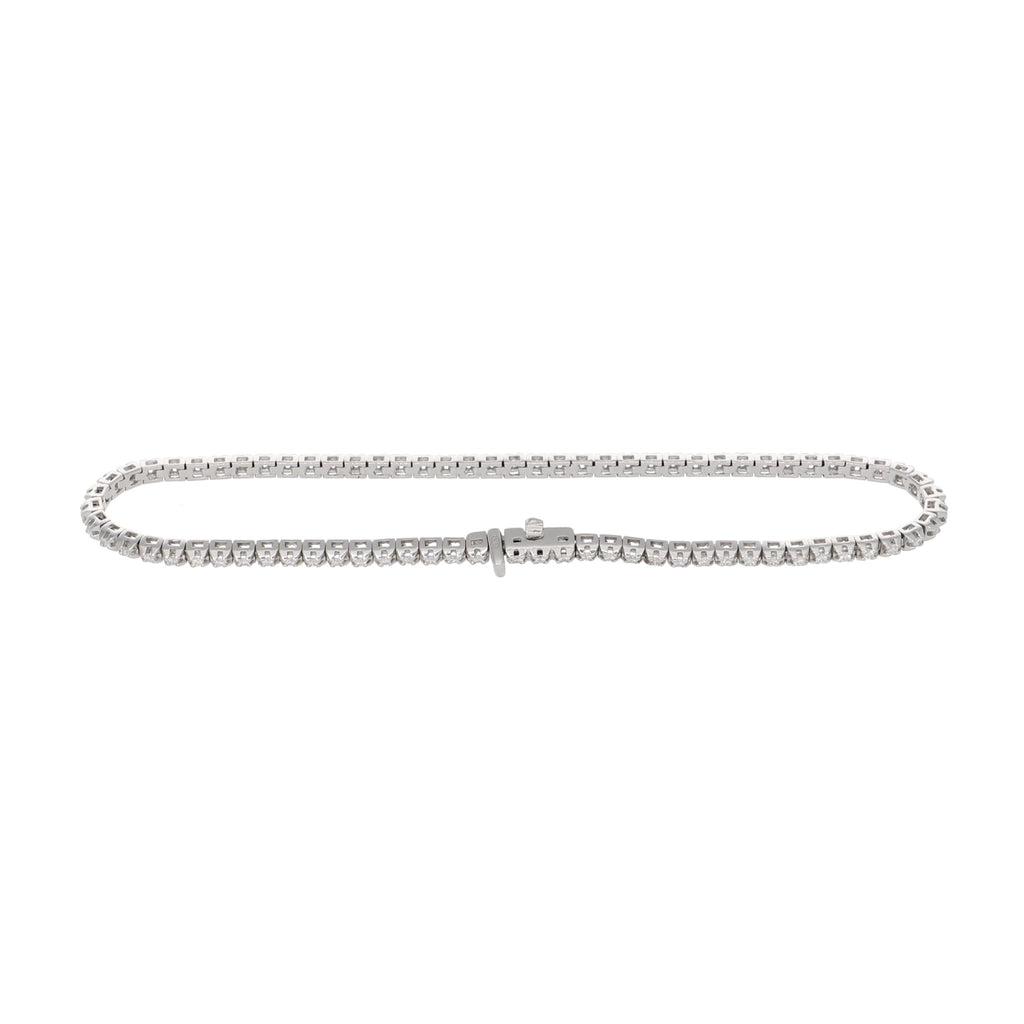 Pulsera Oro Blanco y Brillantes Tennis PU6887 - Joyería Rometsch