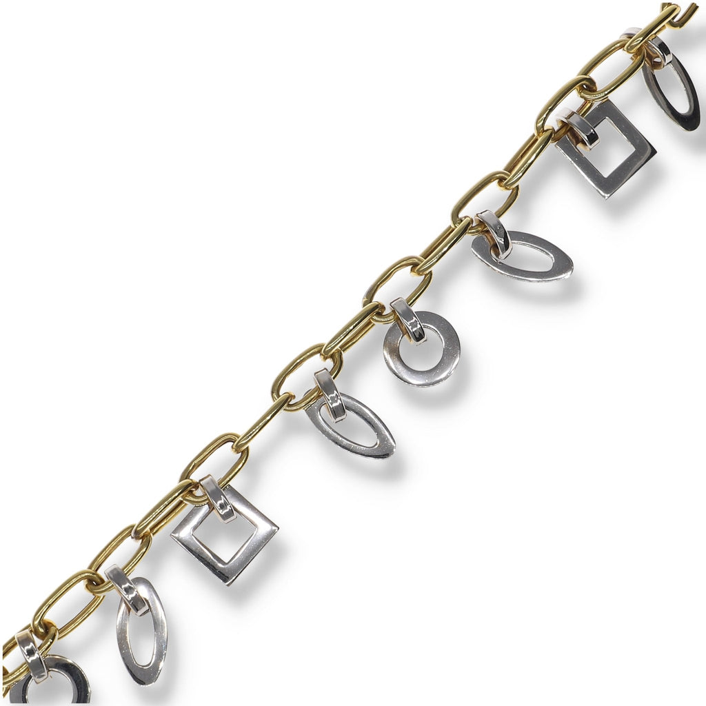 Pulsera Oro Blanco y Oro Amarillo PU12233 - Joyería Rometsch