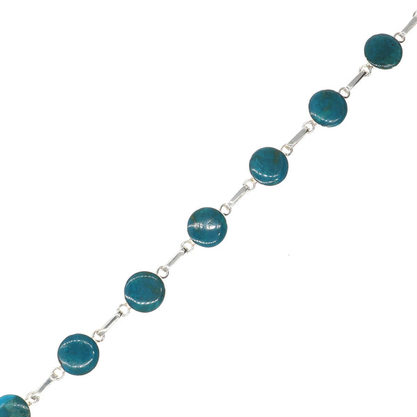 Pulsera Plata Crisocola Redonda - Joyería Rometsch