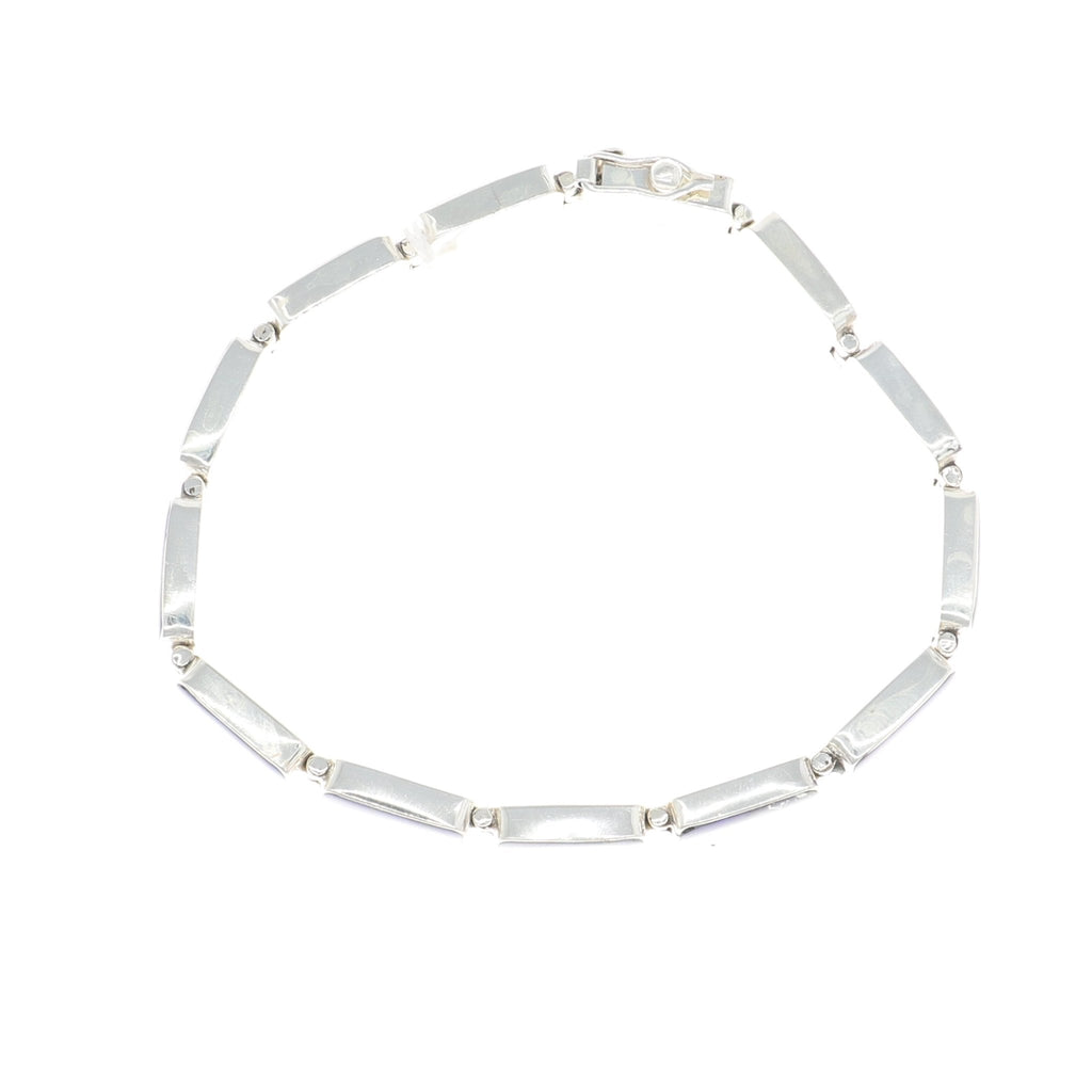 Pulsera Plata Lapislázuli Rectangular - Joyería Rometsch