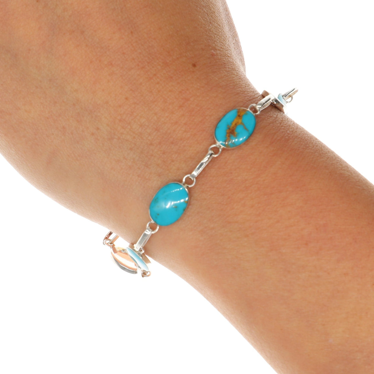 Pulsera Plata y Turquesas - Joyería Rometsch
