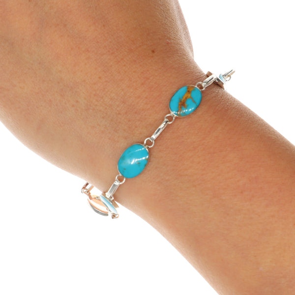 Pulsera Plata y Turquesas - Joyería Rometsch
