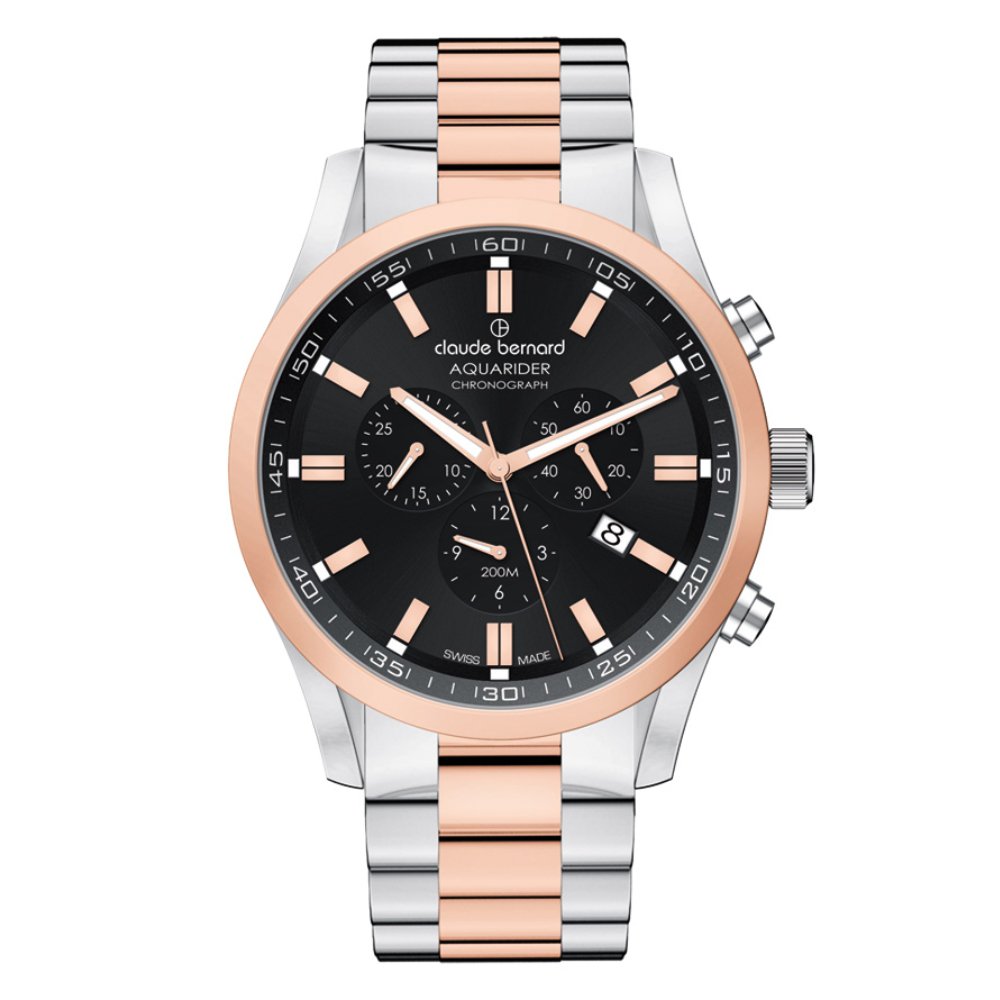 Reloj Claude Bernard Aquarider Chronograph 10222357RMNIR - Joyería Rometsch