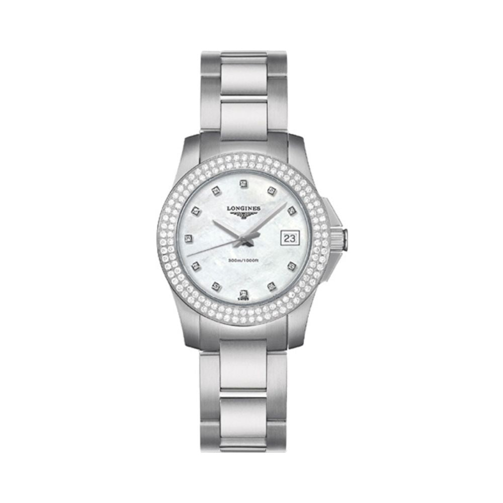 Reloj LONGINES Conquest Acero inoxidable con Diamantes L3.258.0.87.6 - Joyería Rometsch