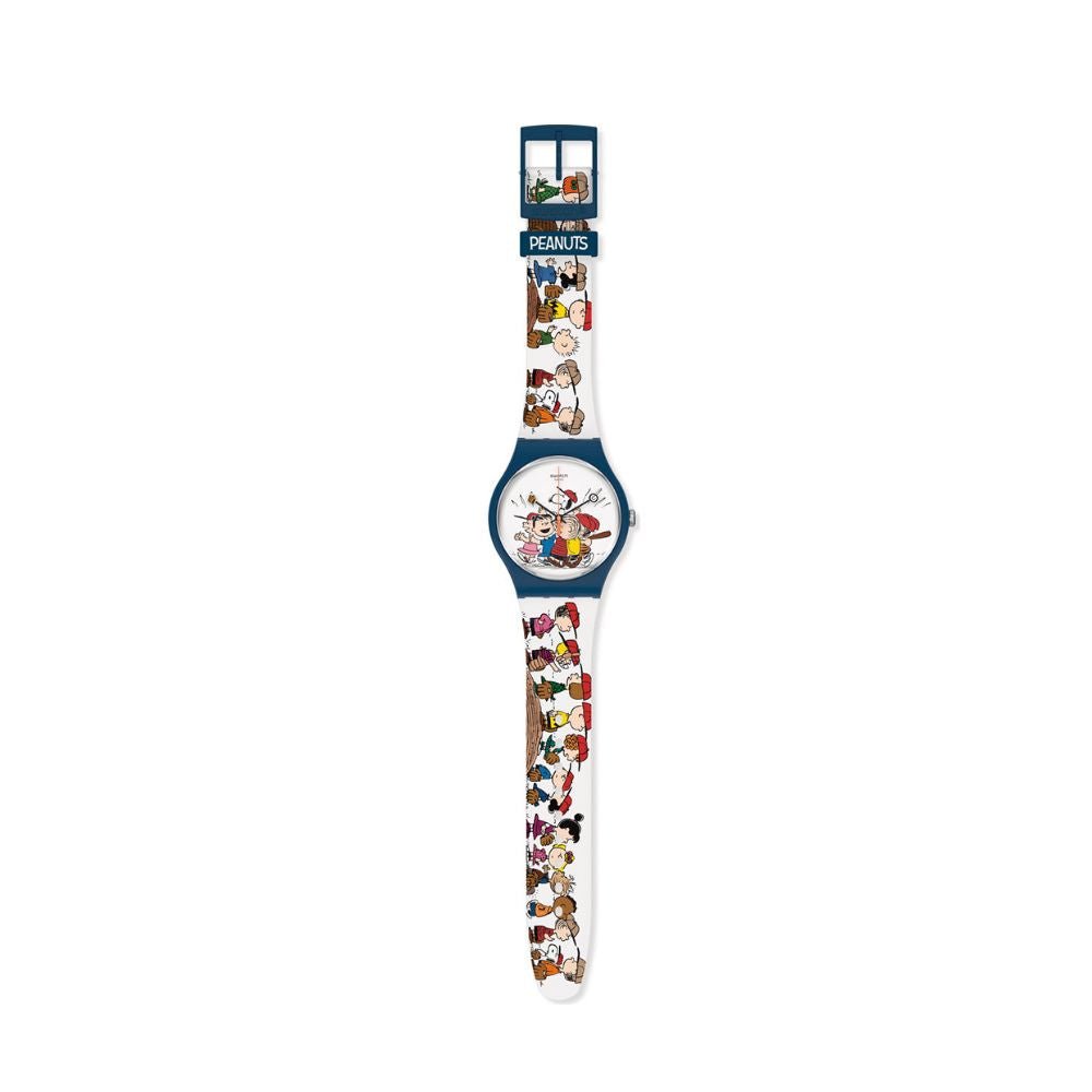 Reloj Swatch First Base Peanuts SO29Z107 - Joyería Rometsch