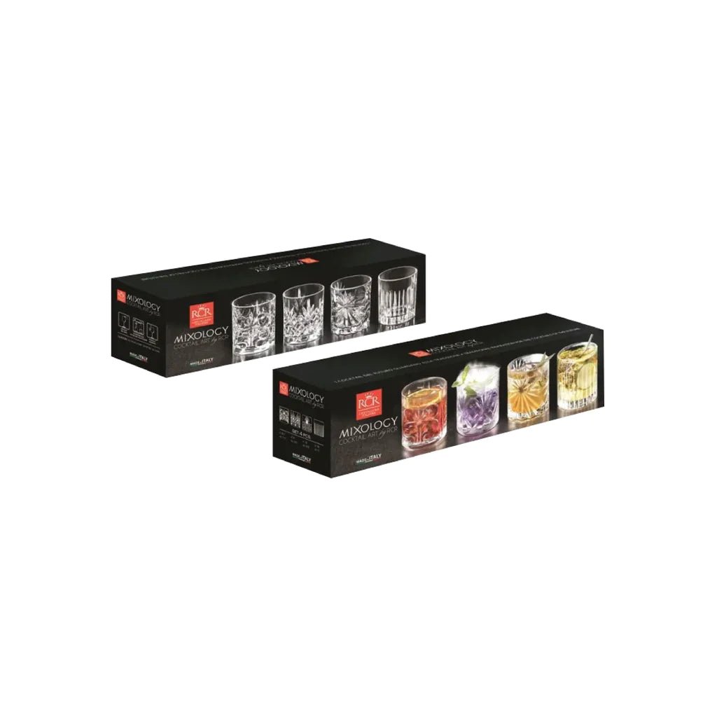 Set 4 Vasos Whisky Mixology RCR - Joyería Rometsch