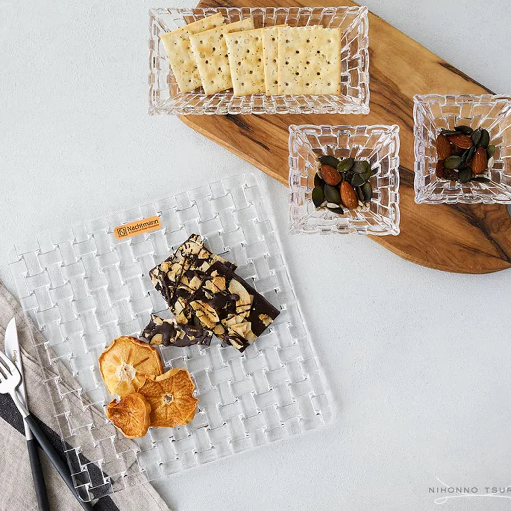 Set NACHTMANN 1 plato Bossa Nova + 3 pocillos aperitivo